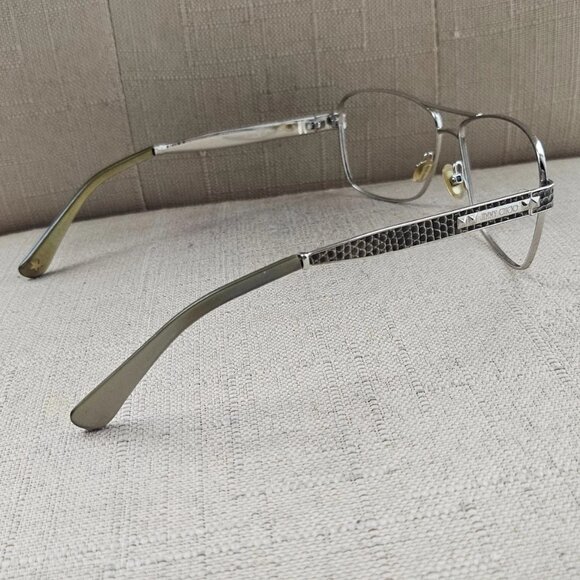 Jimmy Choo Women Eyeglasses Frame Silver Tone Metal Eyewear Glasses made Italy - Picture 4 of 12